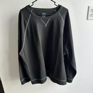 Vintage Y2K Faded Glory Men’s Black Long Sleeve Sweater Crewneck Size 3XL